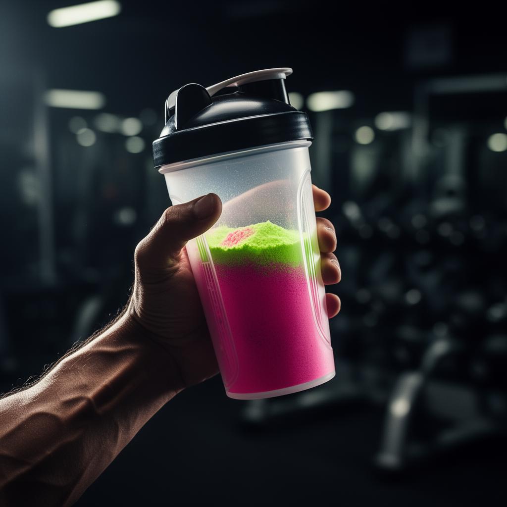 AMG Labz pre-workout formula in a shaker