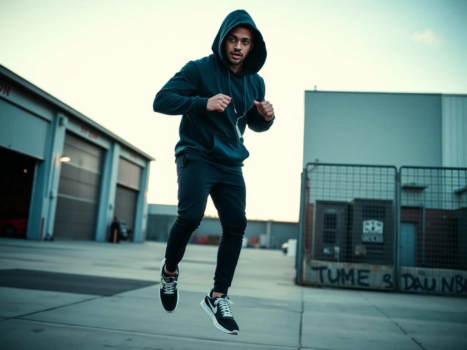 Athlete on the way to training